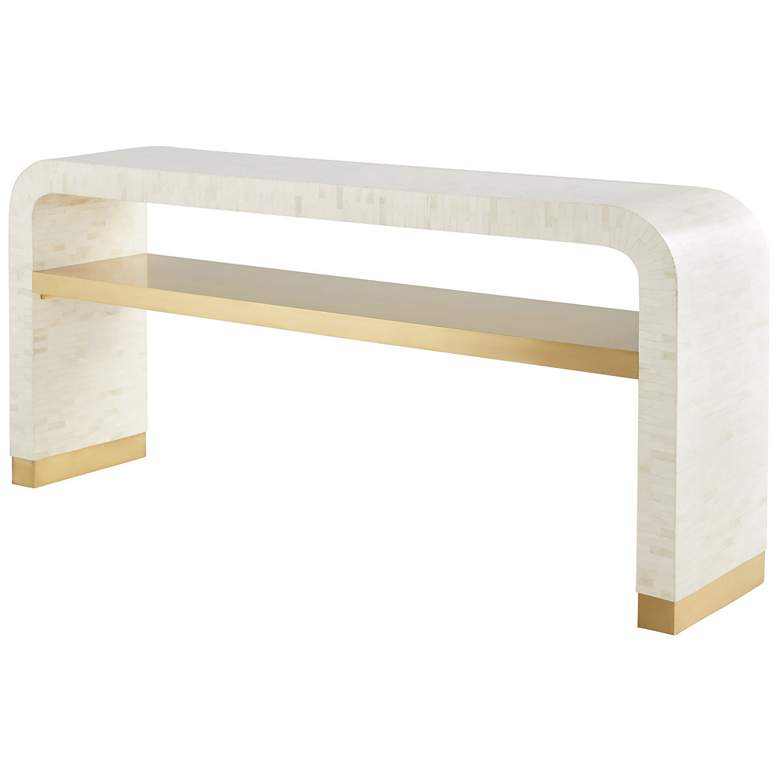 Image 1 Cascada Console Table - Natural Bone - Brass