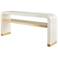 Cascada Console Table - Natural Bone - Brass