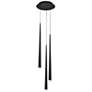 Thumbnail2 of Cascade 12"W Black w/ Clear Crystal LED Multi Light Pendant