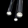 Cascade 12"W Black w/ Clear Crystal LED Multi Light Pendant