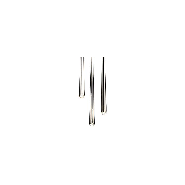 Image 3 Cascade 12"W Nickel w/ Clear Crystal LED Multi Light Pendant more views