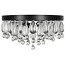 2_Cascade 13" Wide 3-Light Black Flush Mount more views