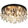 3_Cascade 13" Wide 3-Light Black Flush Mount more views