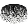4_Cascade 13" Wide 3-Light Black Flush Mount more views
