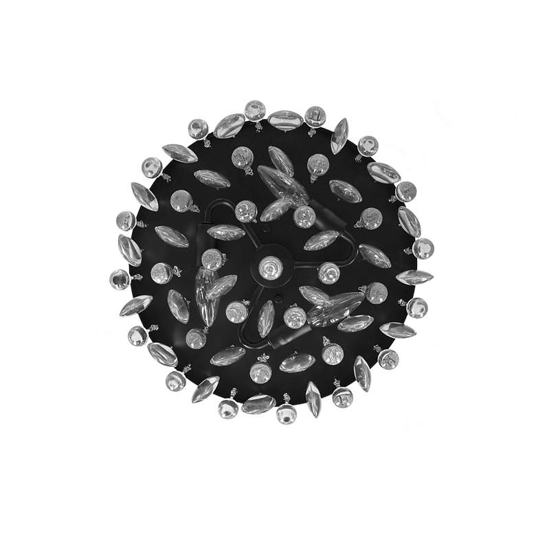 Image 5 Cascade 13" Wide 3-Light Black Flush Mount more views