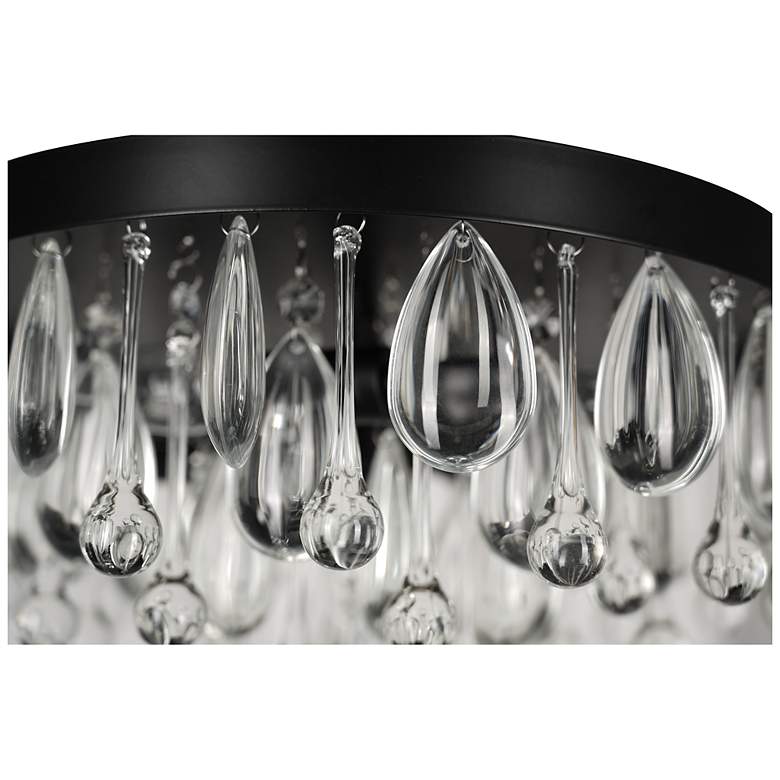 Image 6 Cascade 13" Wide 3-Light Black Flush Mount more views