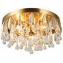 1_Cascade 13" Wide 3-Light Brushed Gold Flush Mount