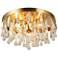 Cascade 13" Wide 3-Light Brushed Gold Flush Mount