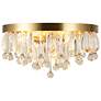 2_Cascade 13" Wide 3-Light Brushed Gold Flush Mount more views