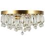 3_Cascade 13" Wide 3-Light Brushed Gold Flush Mount more views