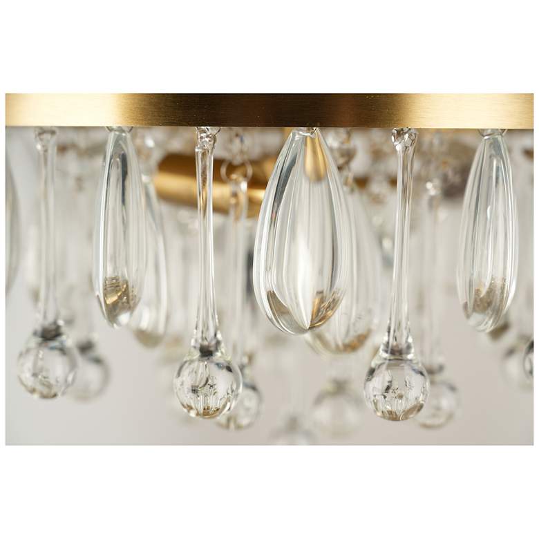 Image 5 Cascade 13" Wide 3-Light Brushed Gold Flush Mount more views