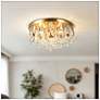 6_Cascade 13" Wide 3-Light Brushed Gold Flush Mount more views