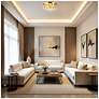 7_Cascade 13" Wide 3-Light Brushed Gold Flush Mount more views