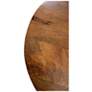 4_Cascade 24 inch Round Slatted Bell Shaped Side Table, Chestnut more views