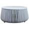 Cascade 36" Open Slatted Coffee Table, White