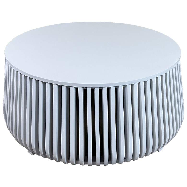 Image 2 Cascade 36" Open Slatted Coffee Table, White more views