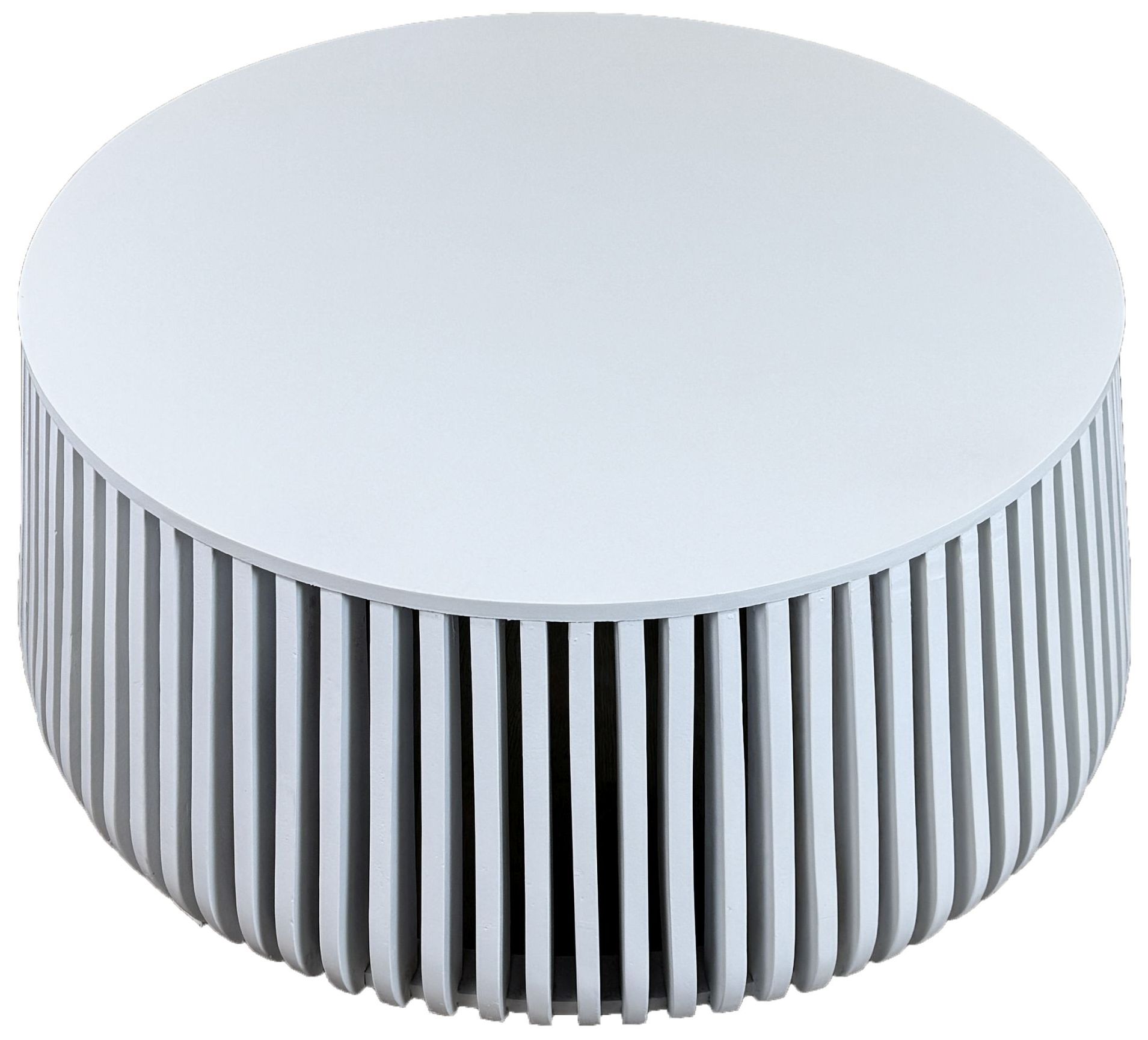 Image 3 Cascade 36" Open Slatted Coffee Table, White more views