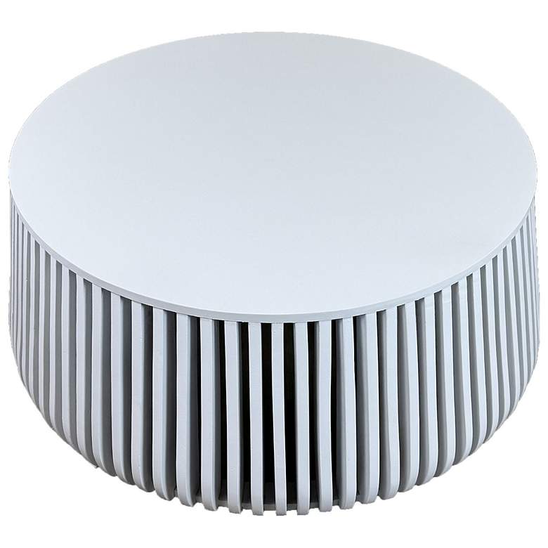 Image 3 Cascade 36" Open Slatted Coffee Table, White more views