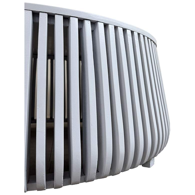 Image 4 Cascade 36" Open Slatted Coffee Table, White more views