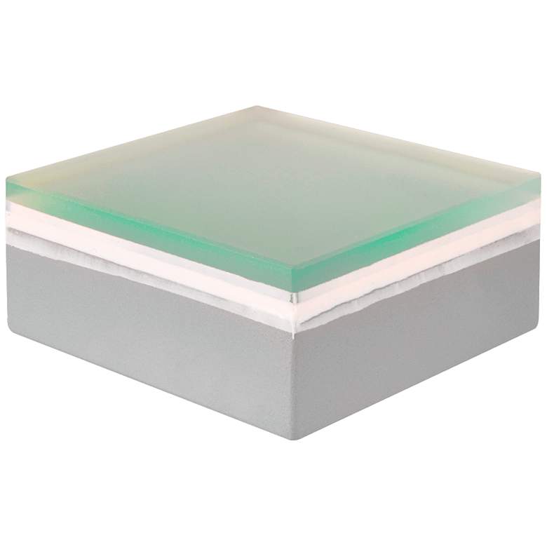 Image 1 Cascade 4 inch Wide Square White RGBW LED Brick Paver Light