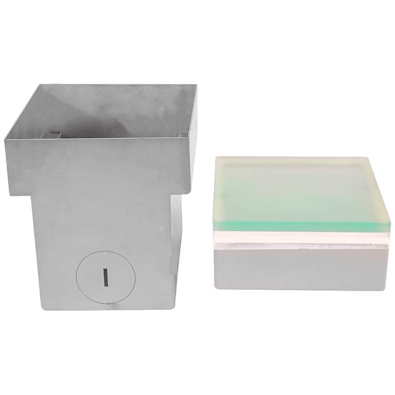 Image 4 Cascade 4" Wide Square White RGBW LED Brick Paver Light more views