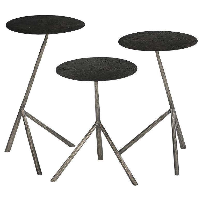Image 1 Cascade Brass And Antique Bronze Contemporary Nesting Tables