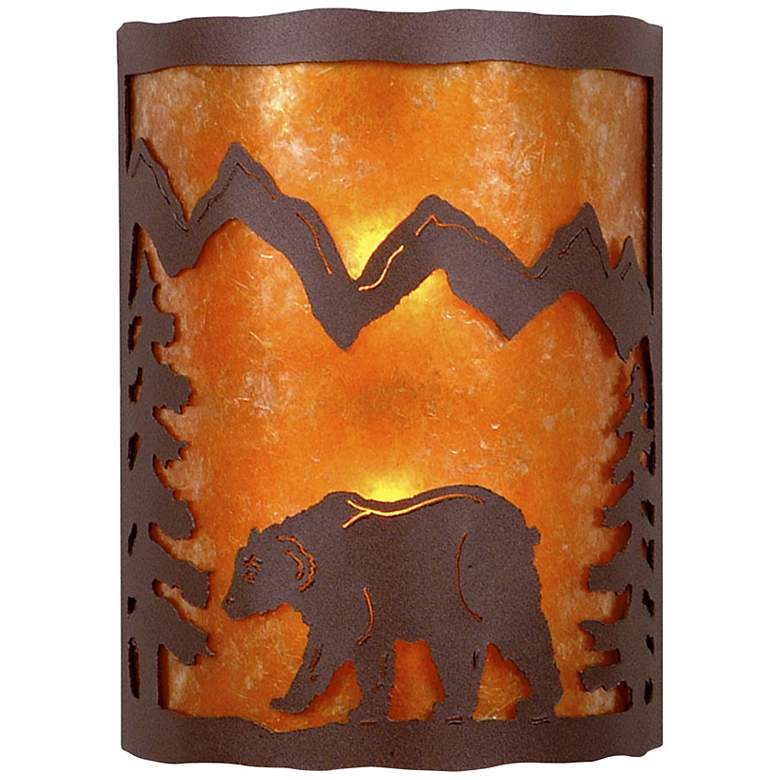 Image 1 Cascade Collection Bear 12 inch High Wall Sconce