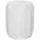 Cascade Falls 22"x26" Geo Design Octagonal Side Table - Whitewash