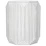2_Cascade Falls 22"x26" Geo Design Octagonal Side Table - Whitewash more views
