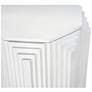 3_Cascade Falls 22"x26" Geo Design Octagonal Side Table - Whitewash more views