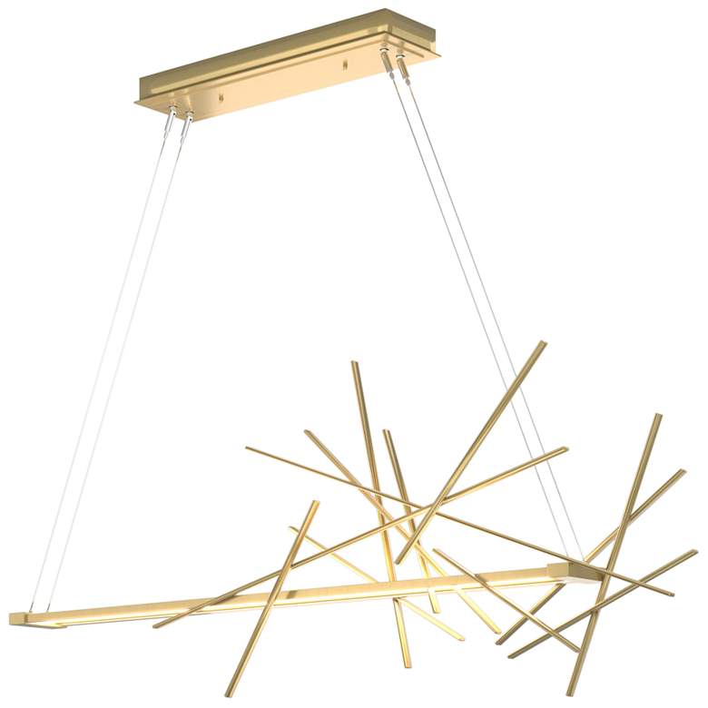 Image 1 Cascade LED Pendant - Modern Brass
