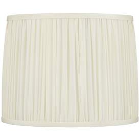 Image1 of Cascade White Pleated Drum Lamp Shade 13x14x11 (Washer)
