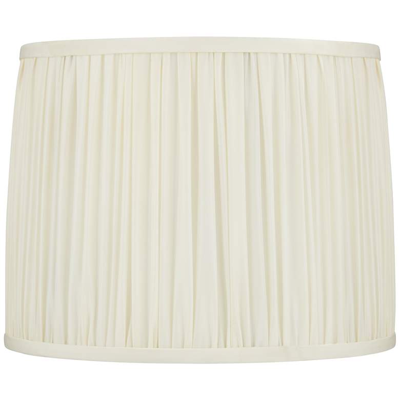Image 1 Cascade White Pleated Drum Lamp Shade 13x14x11 (Washer)