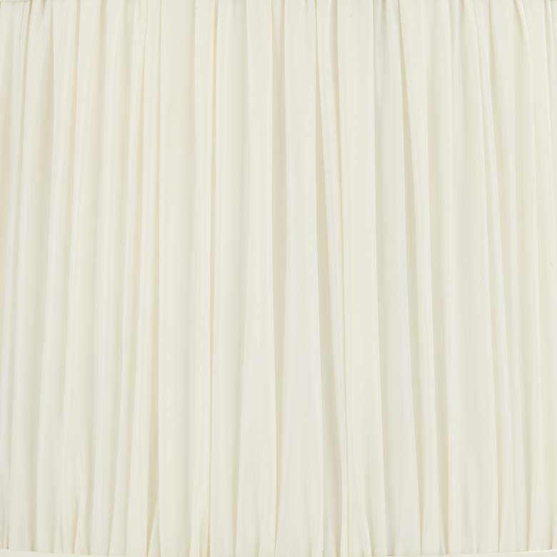 Image 2 Cascade White Pleated Drum Lamp Shade 13x14x11 (Washer) more views