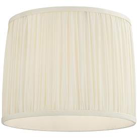 Image3 of Cascade White Pleated Drum Lamp Shade 13x14x11 (Washer) more views