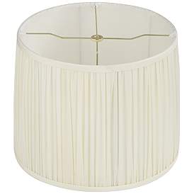 Image4 of Cascade White Pleated Drum Lamp Shade 13x14x11 (Washer) more views