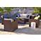 Cascaden Brown Wicker 6-Piece Outdoor Patio Set with Storage