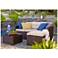 Cascaden Dark Brown Wicker 3-Piece Outdoor Sofa Patio Set