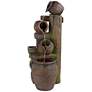 3_Cascading 39 1/4" High Four Jug Fountain with LED light