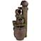 Cascading 39 1/4" High Four Jug Fountain with LED light