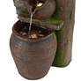 4_Cascading 39 1/4" High Four Jug Fountain with LED light more views
