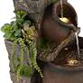 6_Cascading 39 1/4" High Four Jug Fountain with LED light more views