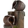 7_Cascading 39 1/4" High Four Jug Fountain with LED light more views
