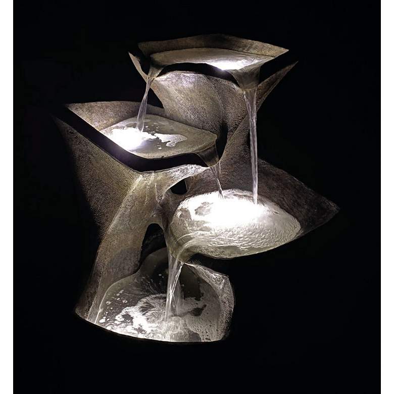 Image 2 Cascading Pools 40" High Relic Nebbia LED Outdoor Fountain more views