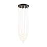 4_Cascata 15.4" Wide 5.Light Black And Brushed Brass Chandelier more views