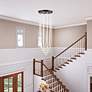 5_Cascata 15.4" Wide 5.Light Black And Brushed Brass Chandelier more views