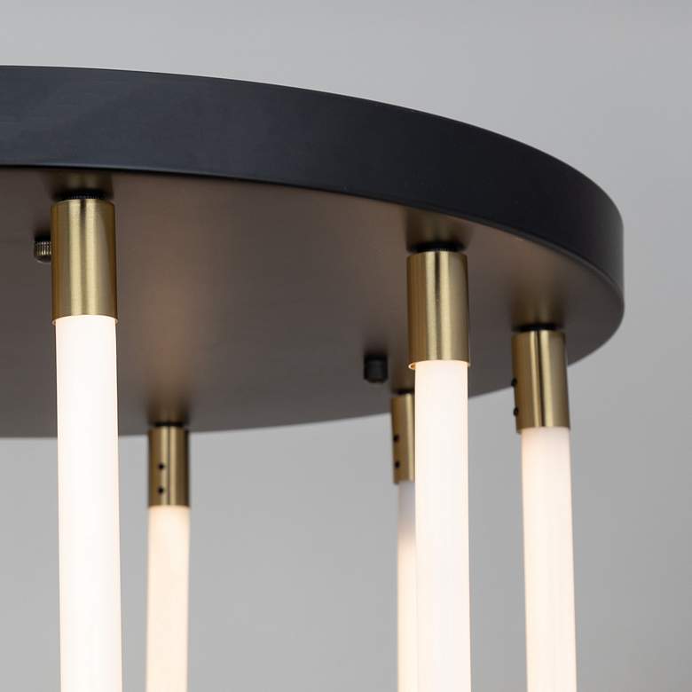 Image 6 Cascata 15.4" Wide 5.Light Black And Brushed Brass Chandelier more views