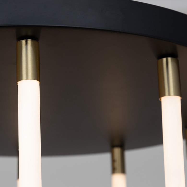 Image 7 Cascata 15.4" Wide 5.Light Black And Brushed Brass Chandelier more views