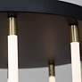 7_Cascata 15.4" Wide 5.Light Black And Brushed Brass Chandelier more views