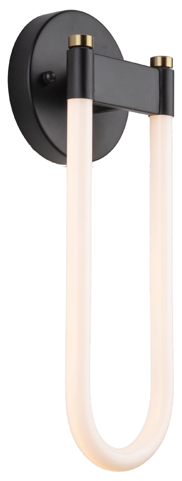 Cascata 17.25" High Black And Brushed Brass Wall Sconce